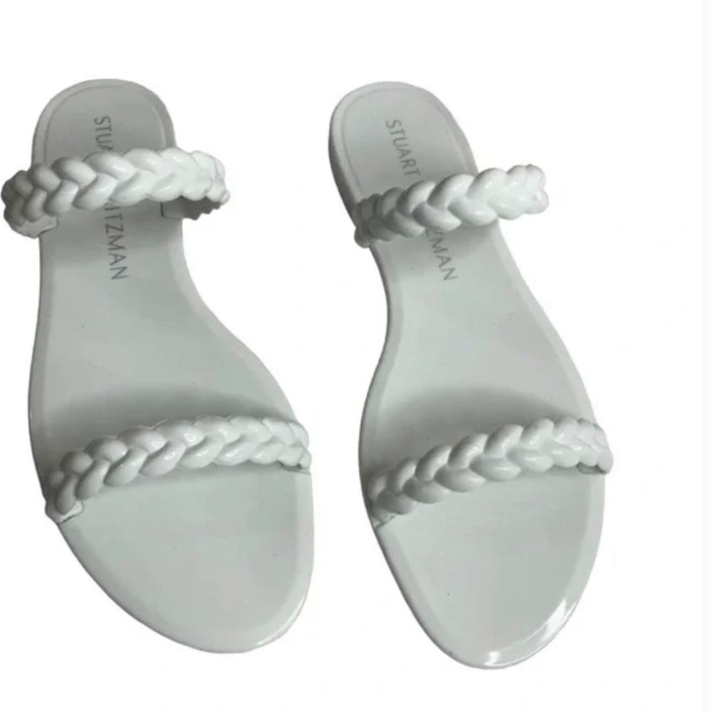 STUART WEITZMAN Braided Jelly Sandals White Sz 8.5